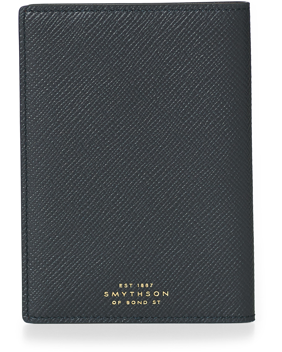 Herr | Smythson Panama Passport Cover Navy | Smythson | Panama Passport Cover Navy