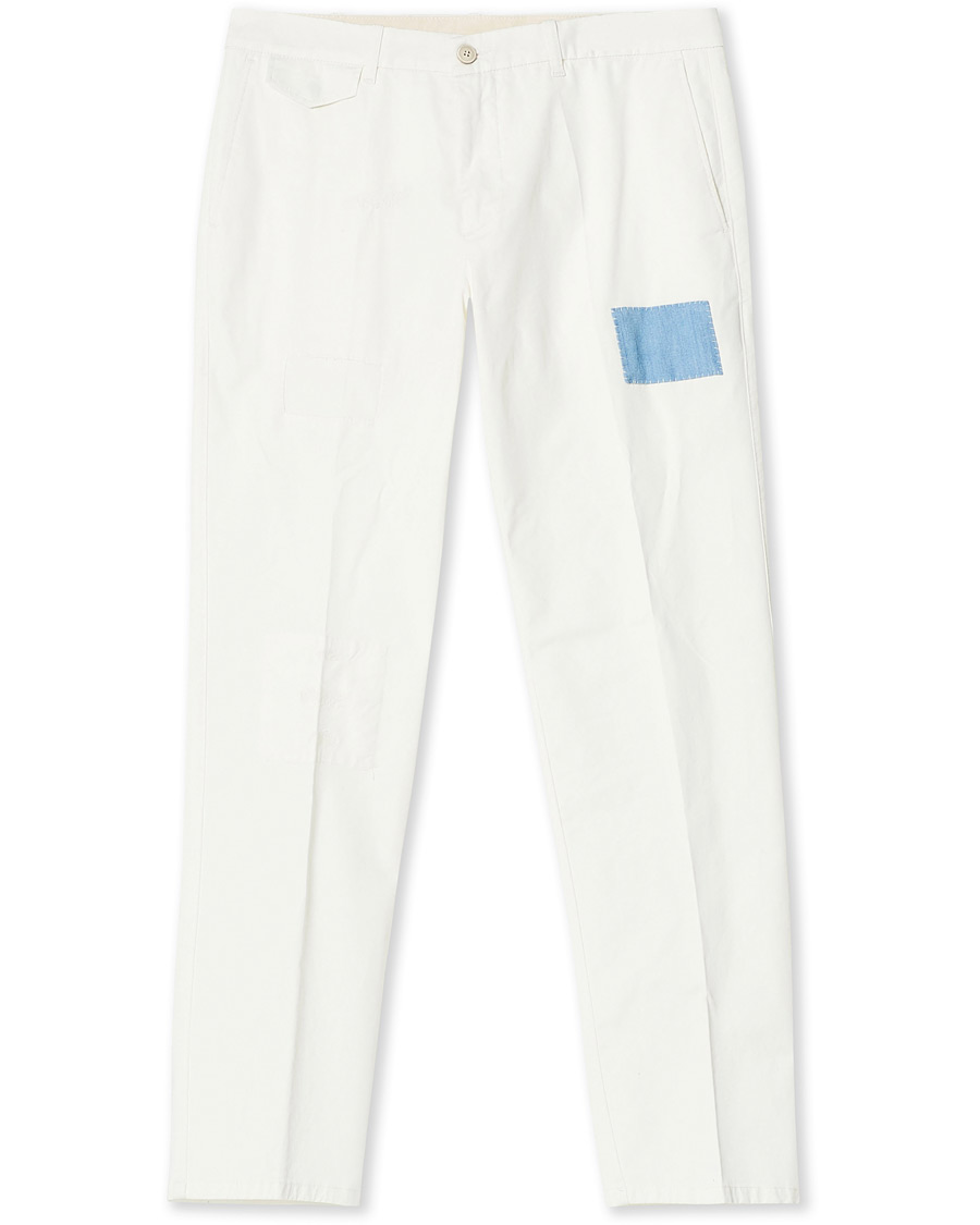 Herr | Byxor | Altea | Patch Cotton Chinos White