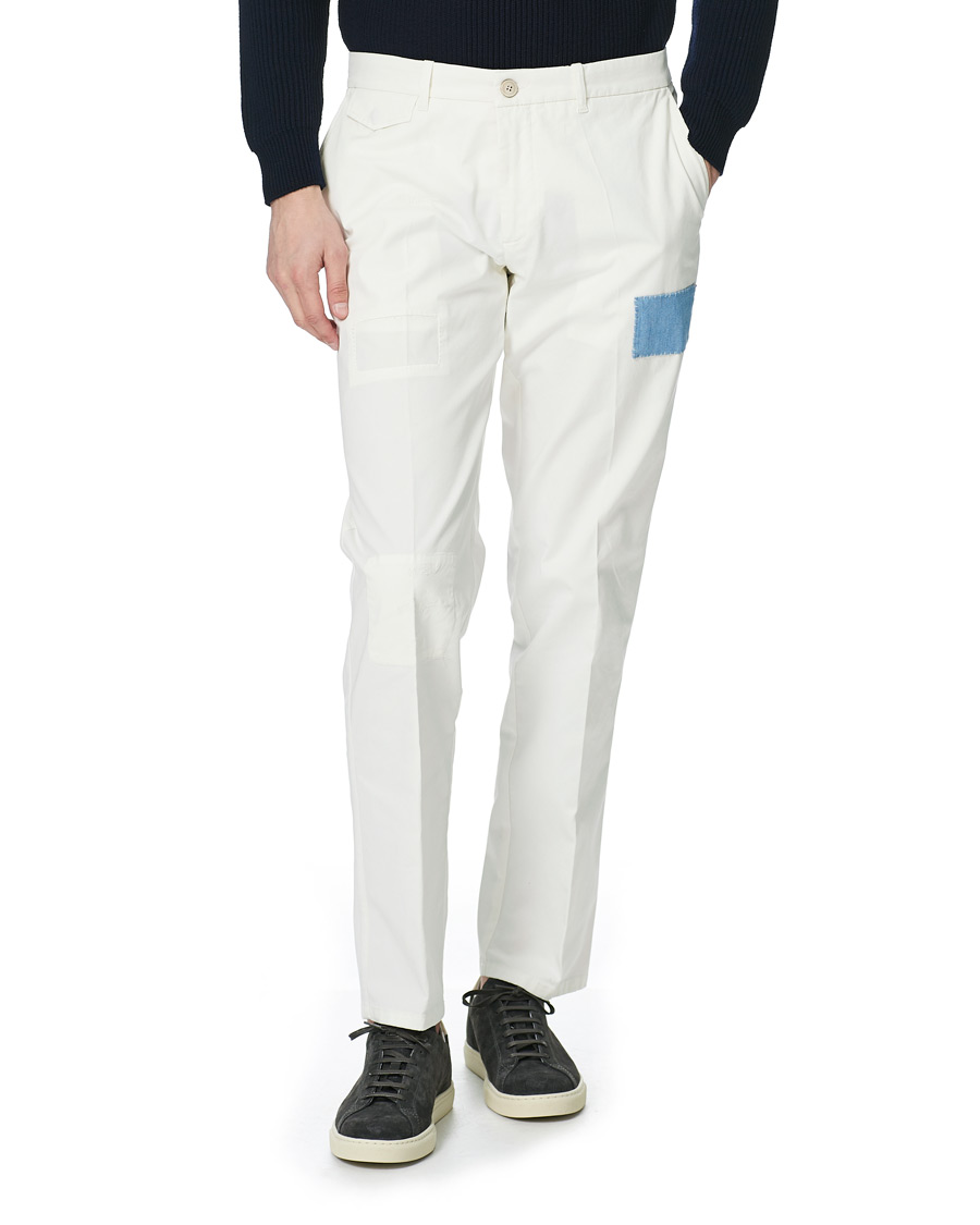 Herr | Byxor | Altea | Patch Cotton Chinos White