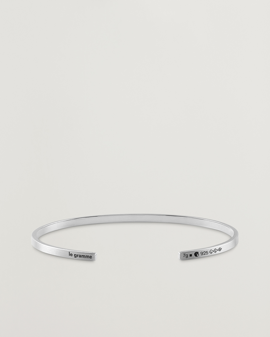 Herr | Smycken | LE GRAMME | Ribbon Bracelet Brushed Sterling Silver 7g