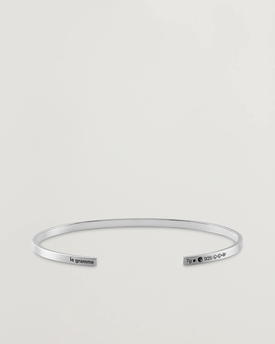 Herr | Smycken | LE GRAMME | Ribbon Bracelet Brushed Sterling Silver 7g