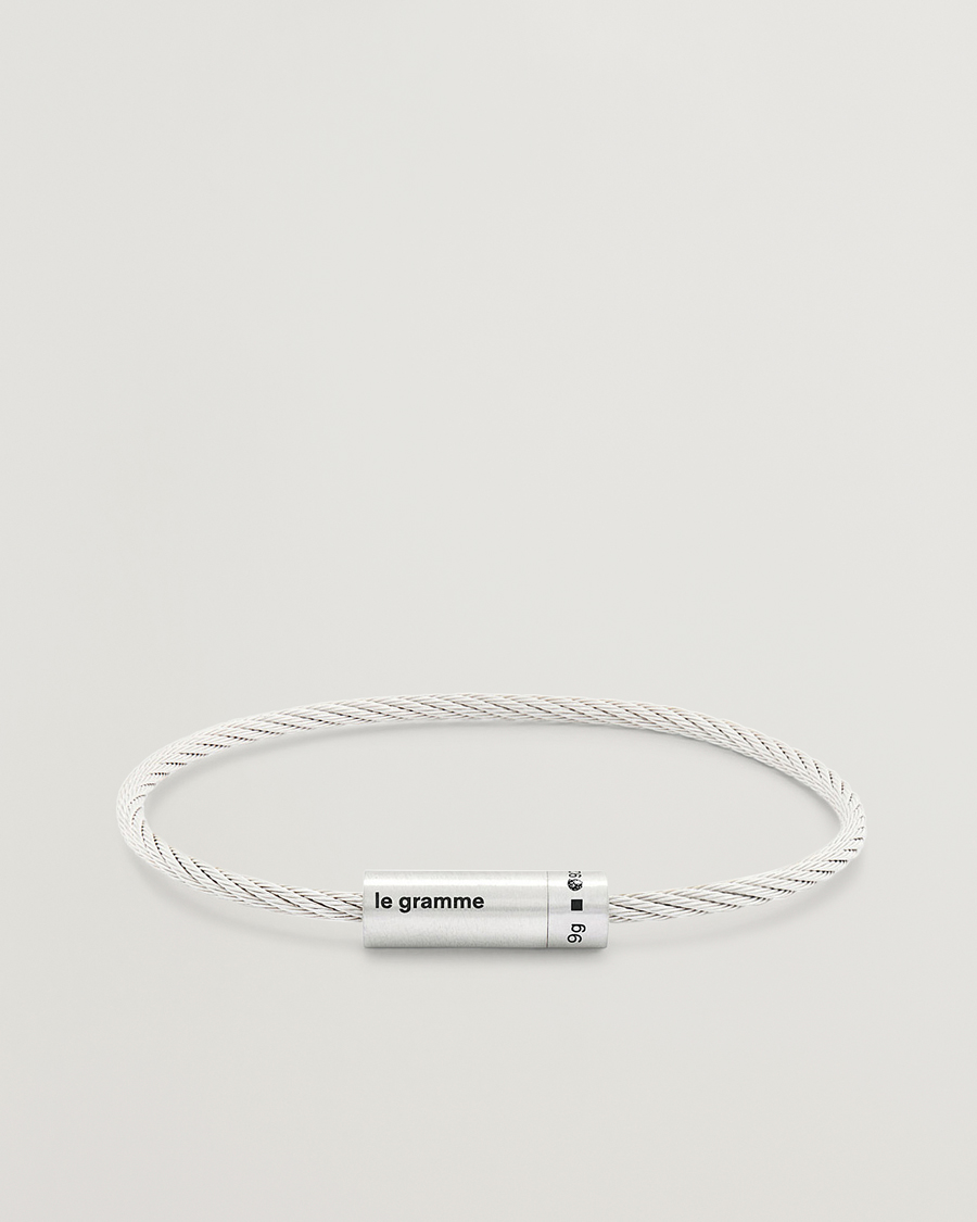 Herr | Smycken | LE GRAMME | Cable Bracelet Brushed Sterling Silver 9g