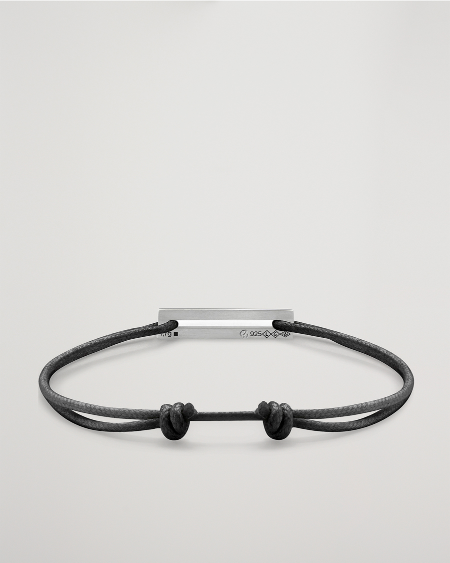 Herr | Smycken | LE GRAMME | Cord Bracelet Le 17/10 Black/Sterling Silver