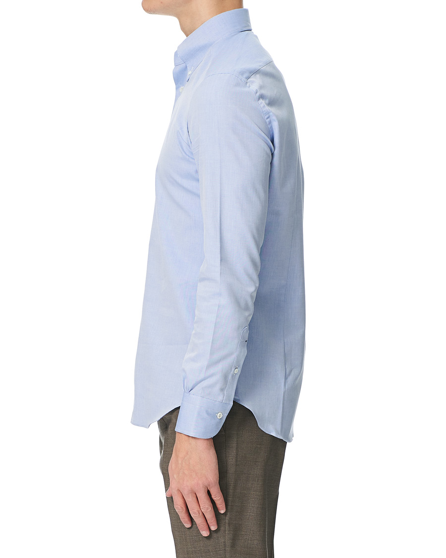 Herr | Skjortor | Mazzarelli | Soft Oxford Button Down Shirt Light Blue
