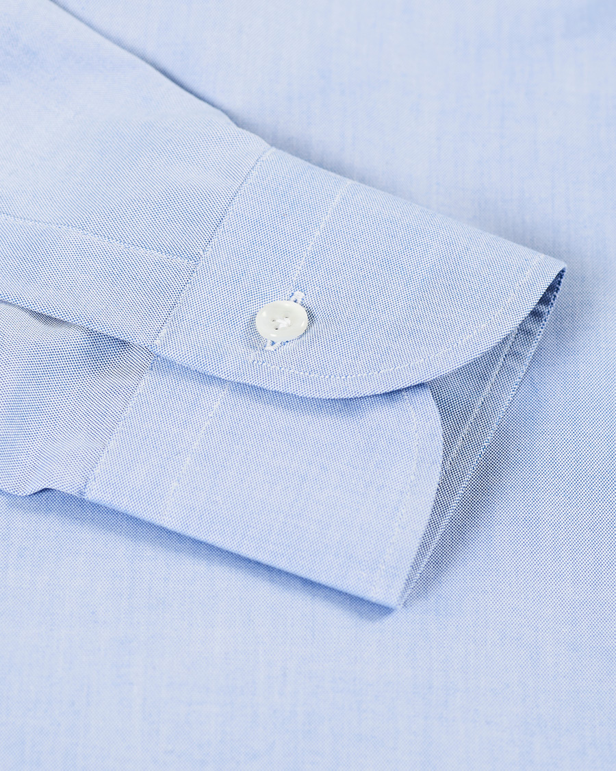 Herr | Skjortor | Mazzarelli | Soft Oxford Button Down Shirt Light Blue