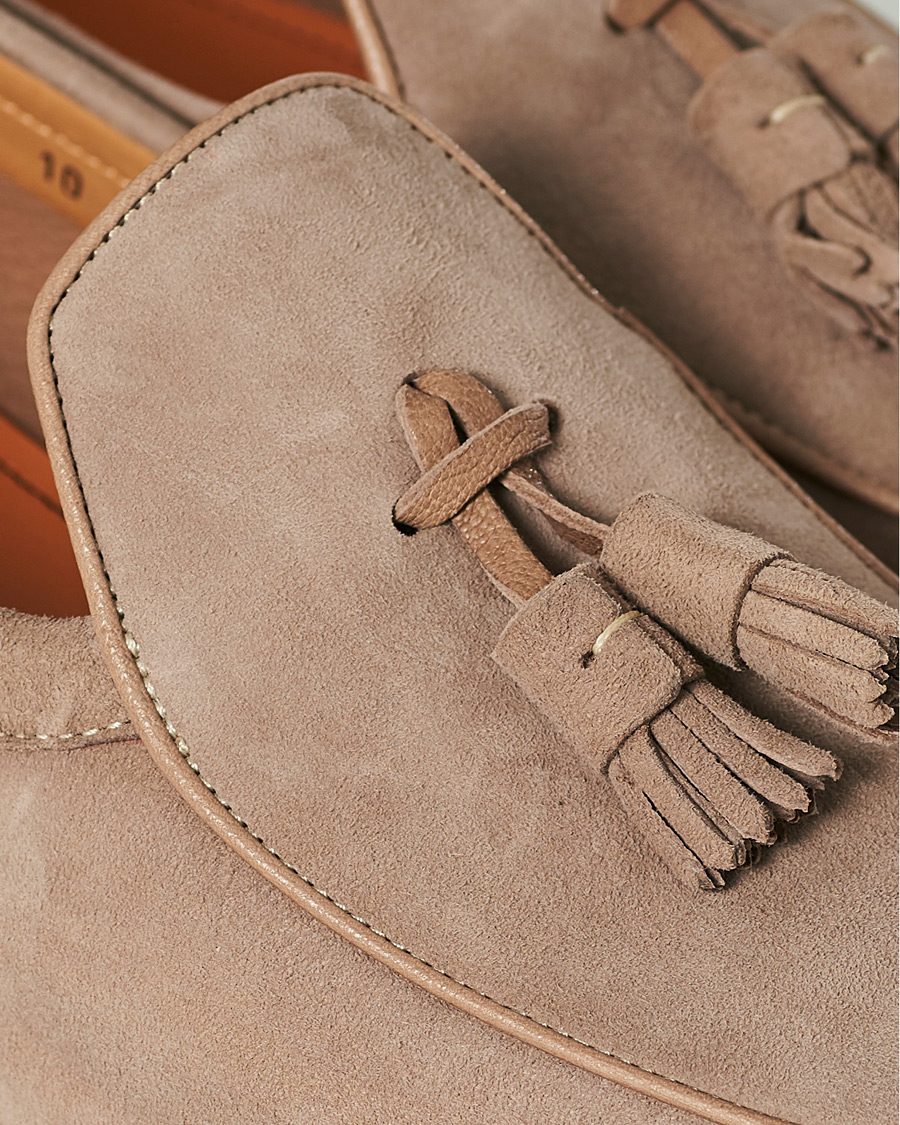 Herr | Santoni Belgian Loafer Sand Suede | Santoni | Belgian Loafer Sand Suede
