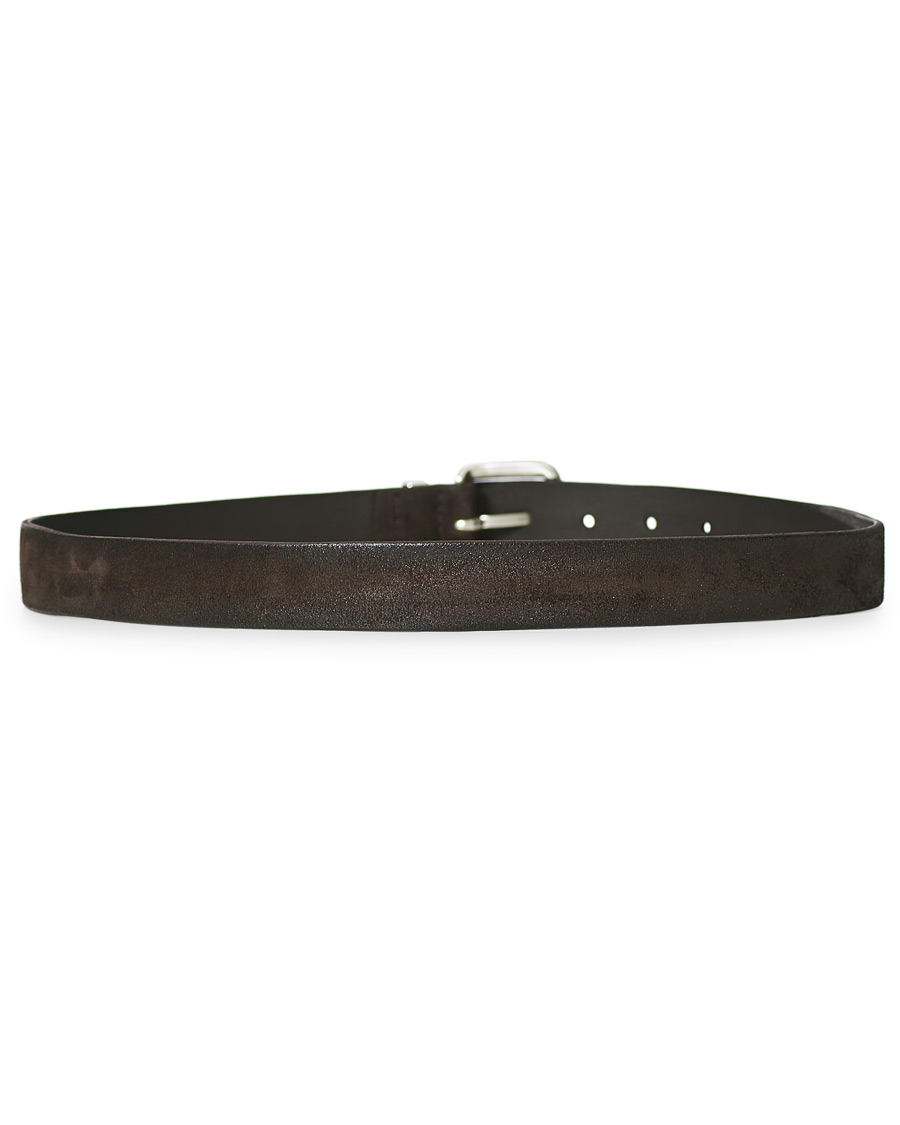 Herr | Orciani Western Suede Belt 3 cm Dark Brown | Orciani | Western Suede Belt 3 cm Dark Brown