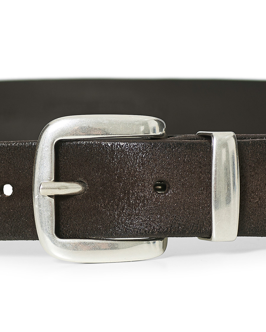 Herr | Orciani Western Suede Belt 3 cm Dark Brown | Orciani | Western Suede Belt 3 cm Dark Brown