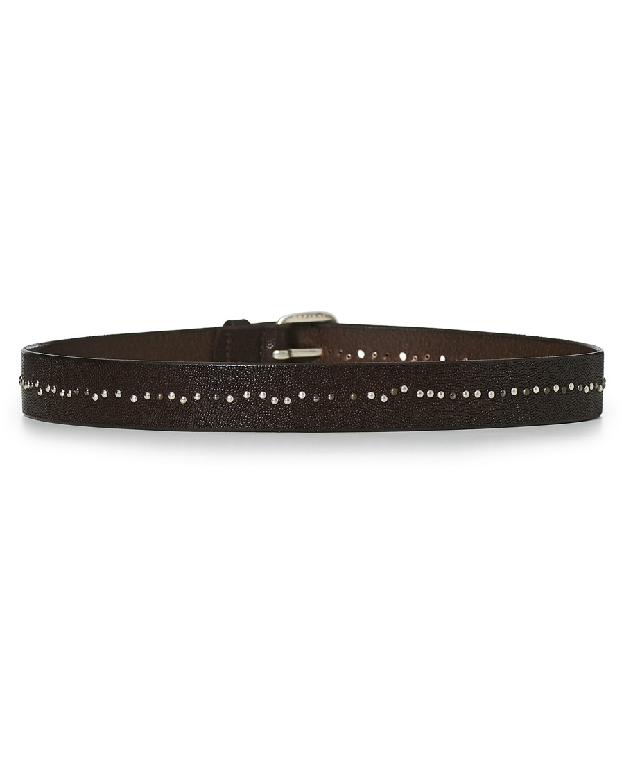 Herr | Orciani Grained Nit Belt 3,5 cm Dark Brown | Orciani | Grained Nit Belt 3,5 cm Dark Brown