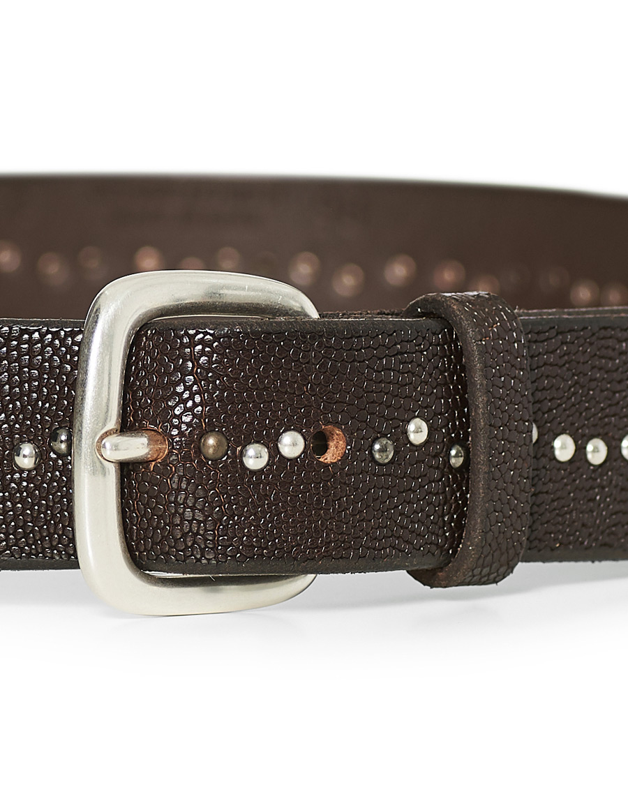 Herr | Orciani Grained Nit Belt 3,5 cm Dark Brown | Orciani | Grained Nit Belt 3,5 cm Dark Brown