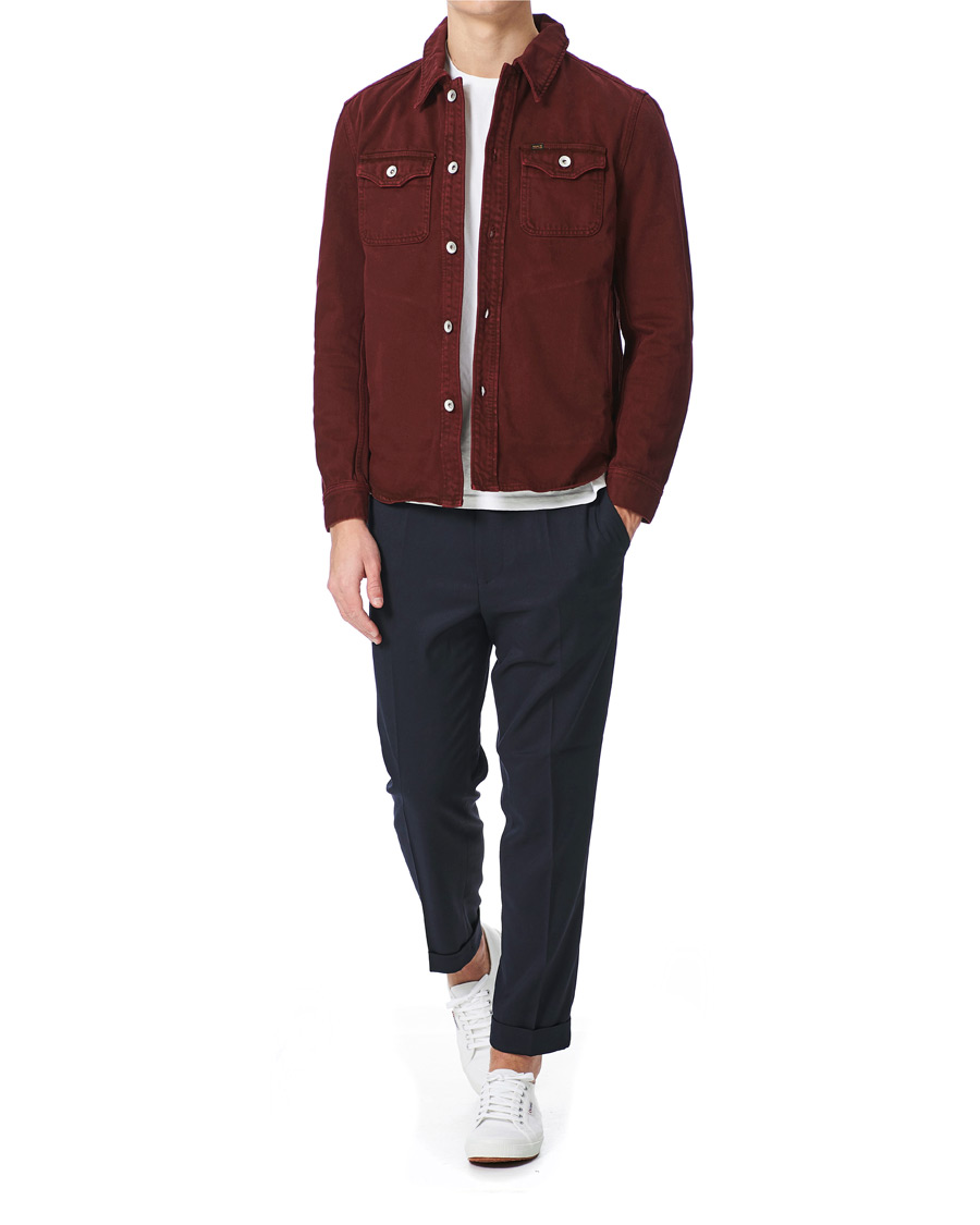 Herr | Jackor | Tiger of Sweden Jeans | Get Organic Cotton Denim Jacket Wine Red