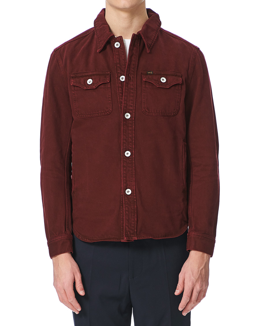Herr | Jackor | Tiger of Sweden Jeans | Get Organic Cotton Denim Jacket Wine Red