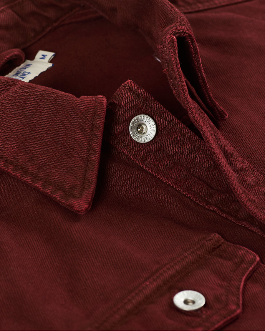 Herr | Jackor | Tiger of Sweden Jeans | Get Organic Cotton Denim Jacket Wine Red