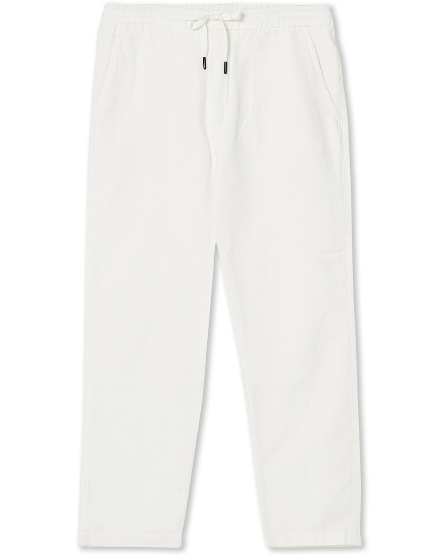Herr | Byxor | Tiger of Sweden | Torin Cotton/Linen Drawstring Trousers Cream