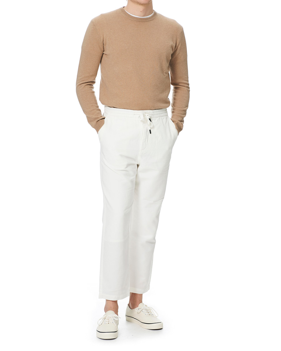 Herr | Byxor | Tiger of Sweden | Torin Cotton/Linen Drawstring Trousers Cream