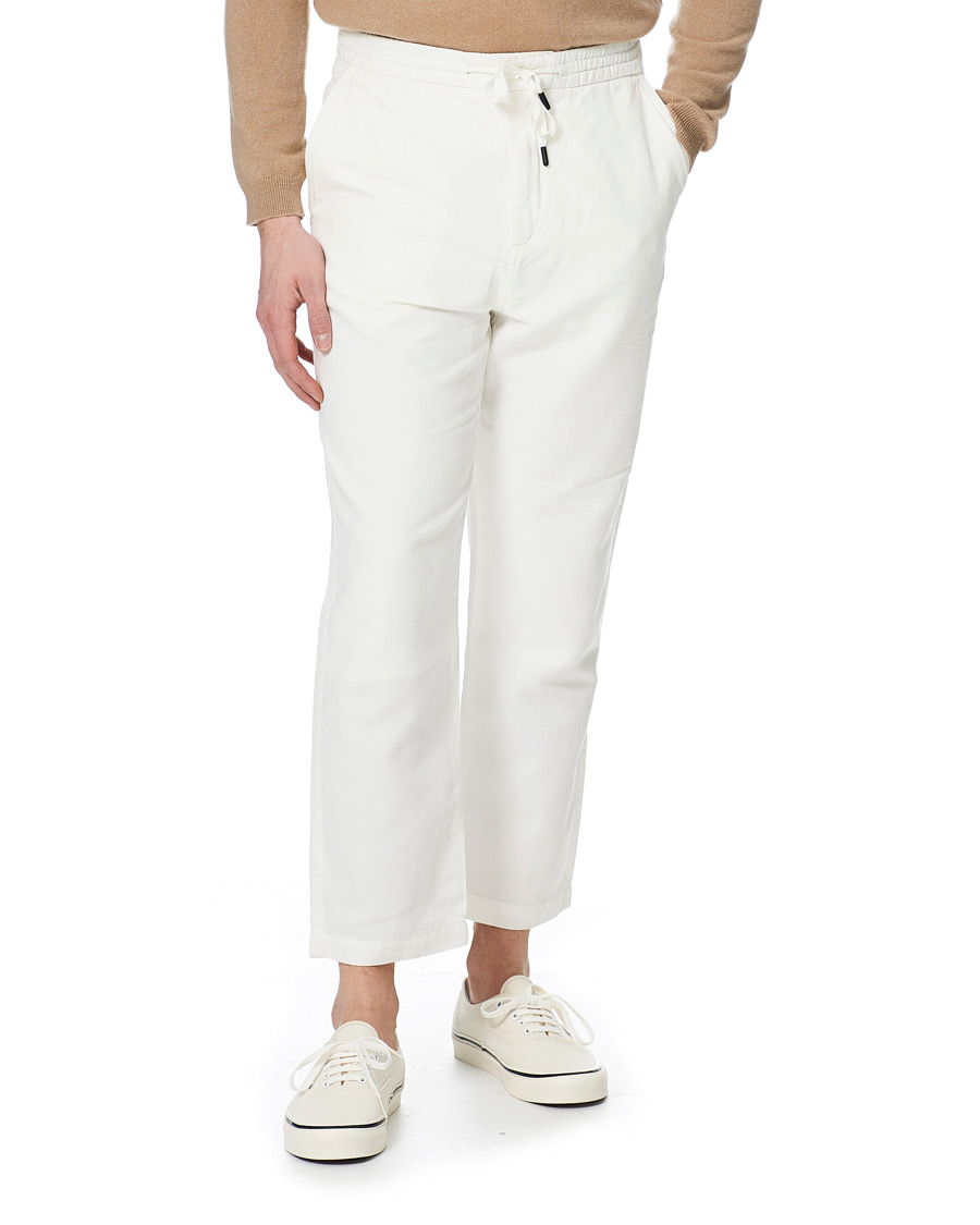 Herr | Byxor | Tiger of Sweden | Torin Cotton/Linen Drawstring Trousers Cream