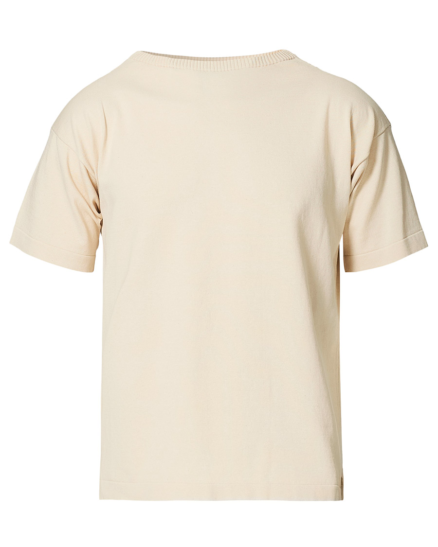 Herr | T-Shirts | Andersen-Andersen | Boatsman Short Sleeve Tee Off White