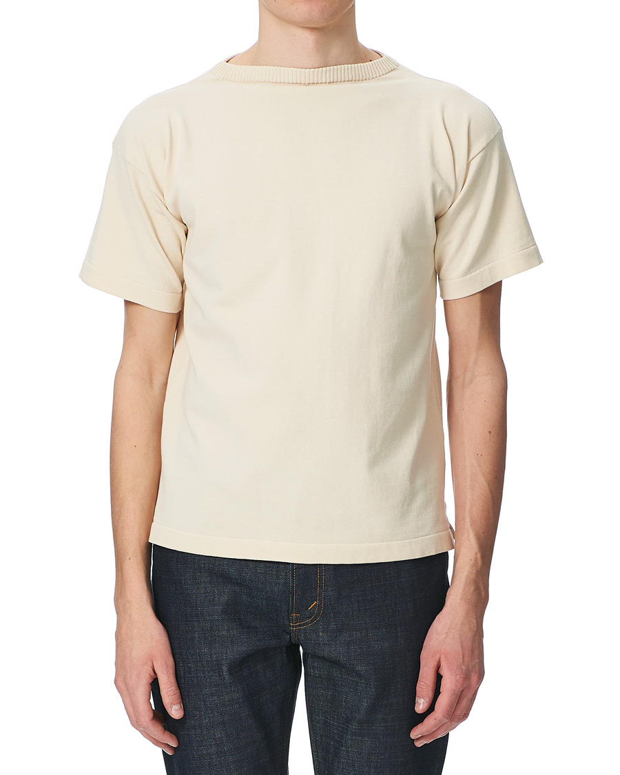 Herr | T-Shirts | Andersen-Andersen | Boatsman Short Sleeve Tee Off White
