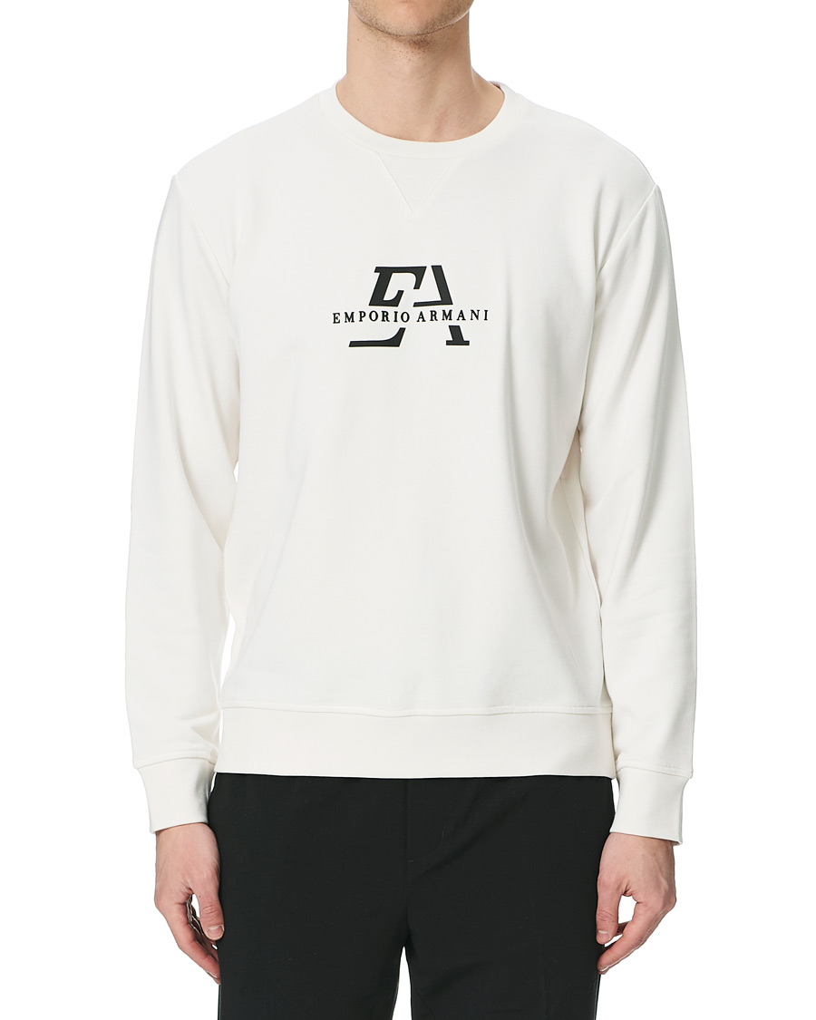 Herr | Tröjor | Emporio Armani | Logo Crew Neck Sweatshirt White