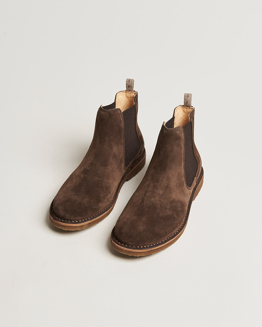 Herr | Astorflex | Astorflex | Bitflex Chelsea Boot Dark Brown Suede