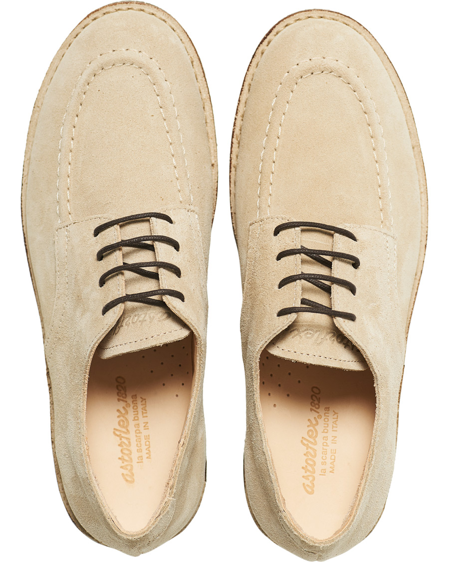 Herr | Astorflex Carlflex Moc Toe Derby Sand Suede | Astorflex | Carlflex Moc Toe Derby Sand Suede