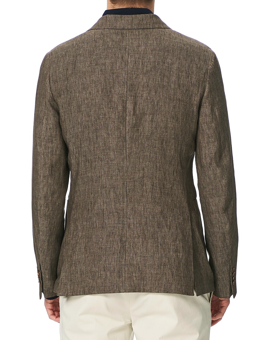 Herr | Kavajer | Z Zegna | Linen Unlined Blazer Brown
