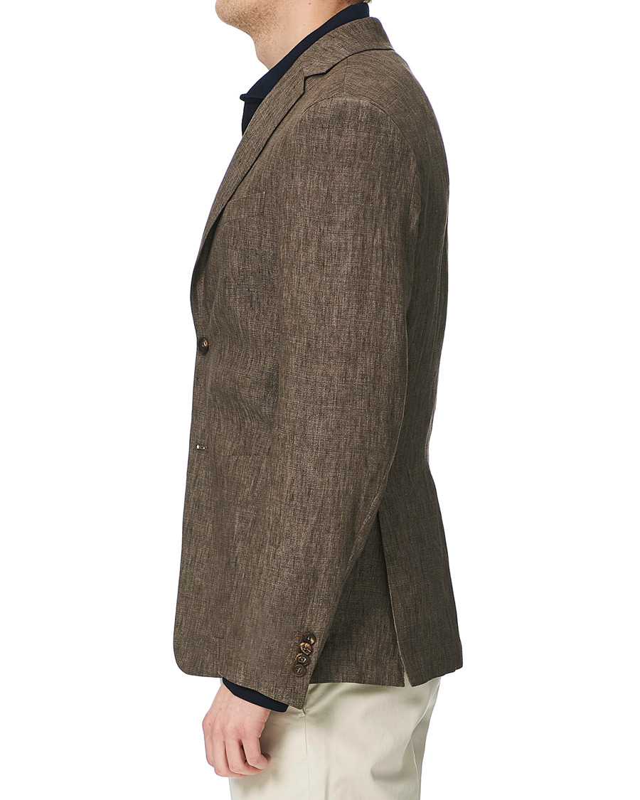 Herr | Kavajer | Z Zegna | Linen Unlined Blazer Brown
