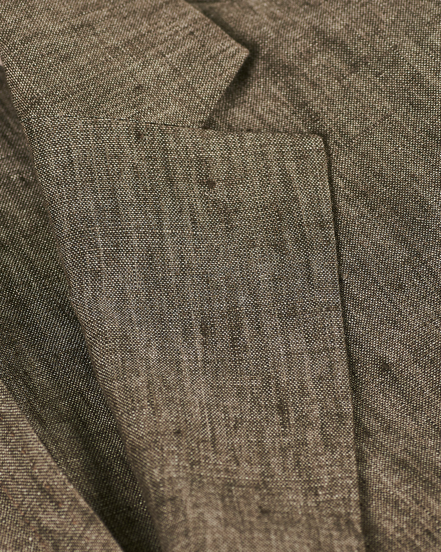 Herr | Kavajer | Z Zegna | Linen Unlined Blazer Brown