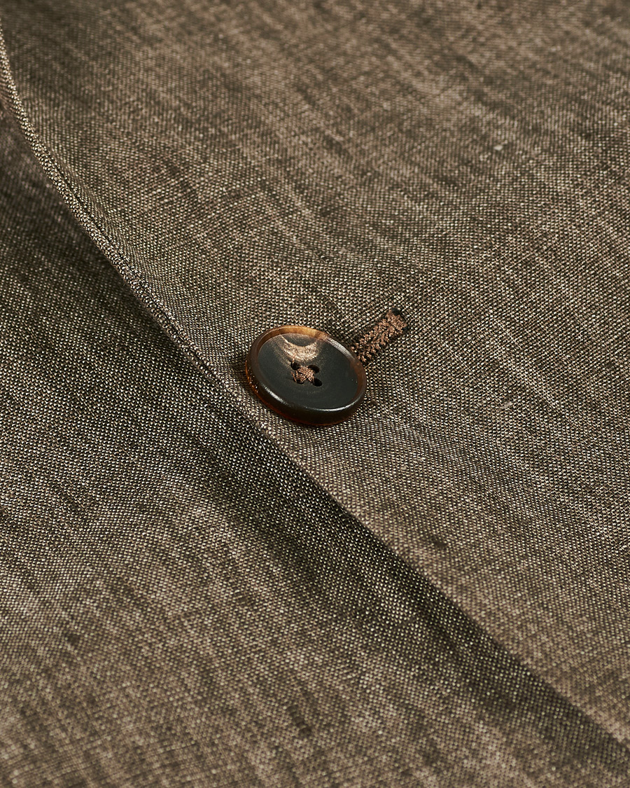 Herr | Kavajer | Z Zegna | Linen Unlined Blazer Brown
