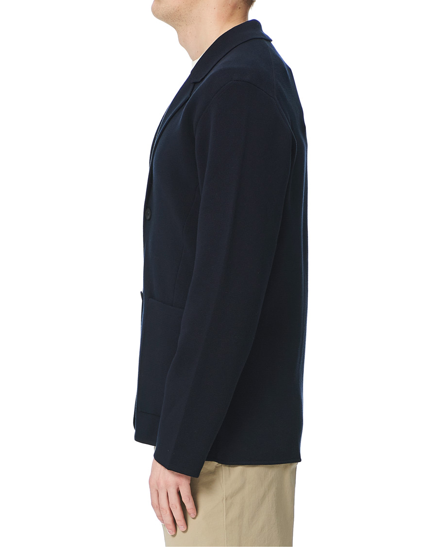 Herr | Kavajer | Z Zegna | Knitted Cardigan Blazer Navy