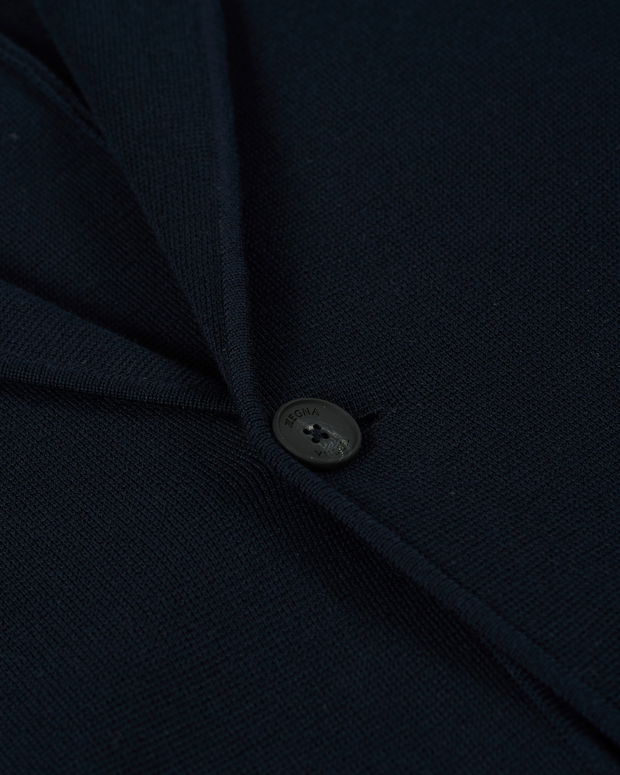 Herr | Kavajer | Z Zegna | Knitted Cardigan Blazer Navy