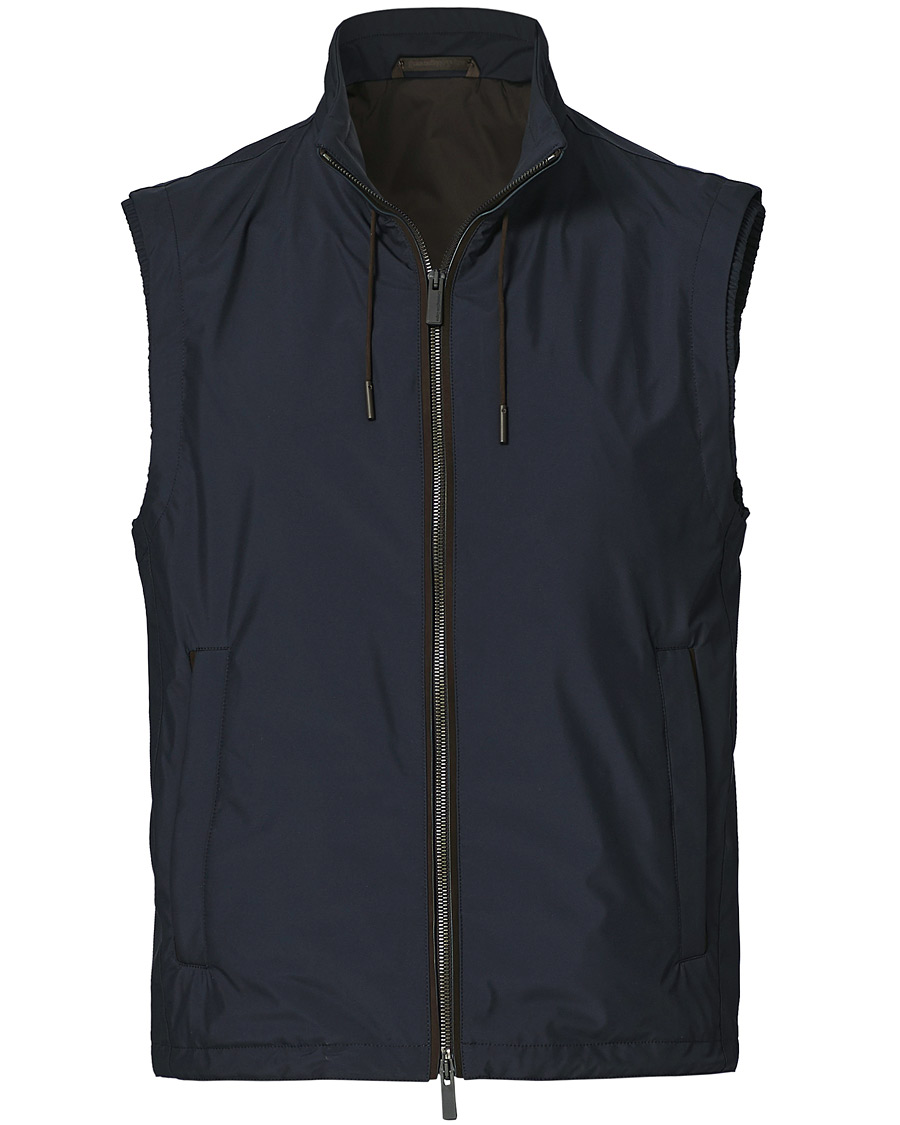 Herr | Jackor | Ermenegildo Zegna | Stratos Waterrepellent Microfiber Gilet Navy