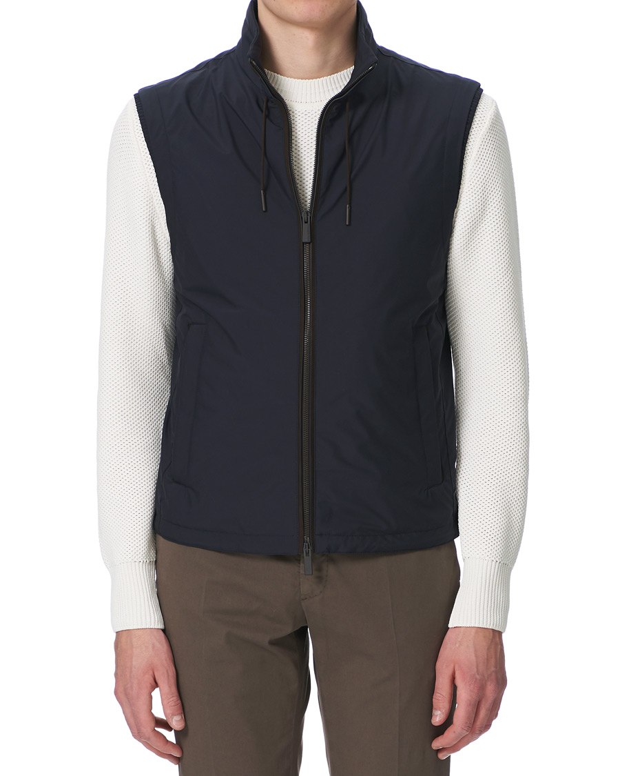 Herr | Jackor | Ermenegildo Zegna | Stratos Waterrepellent Microfiber Gilet Navy