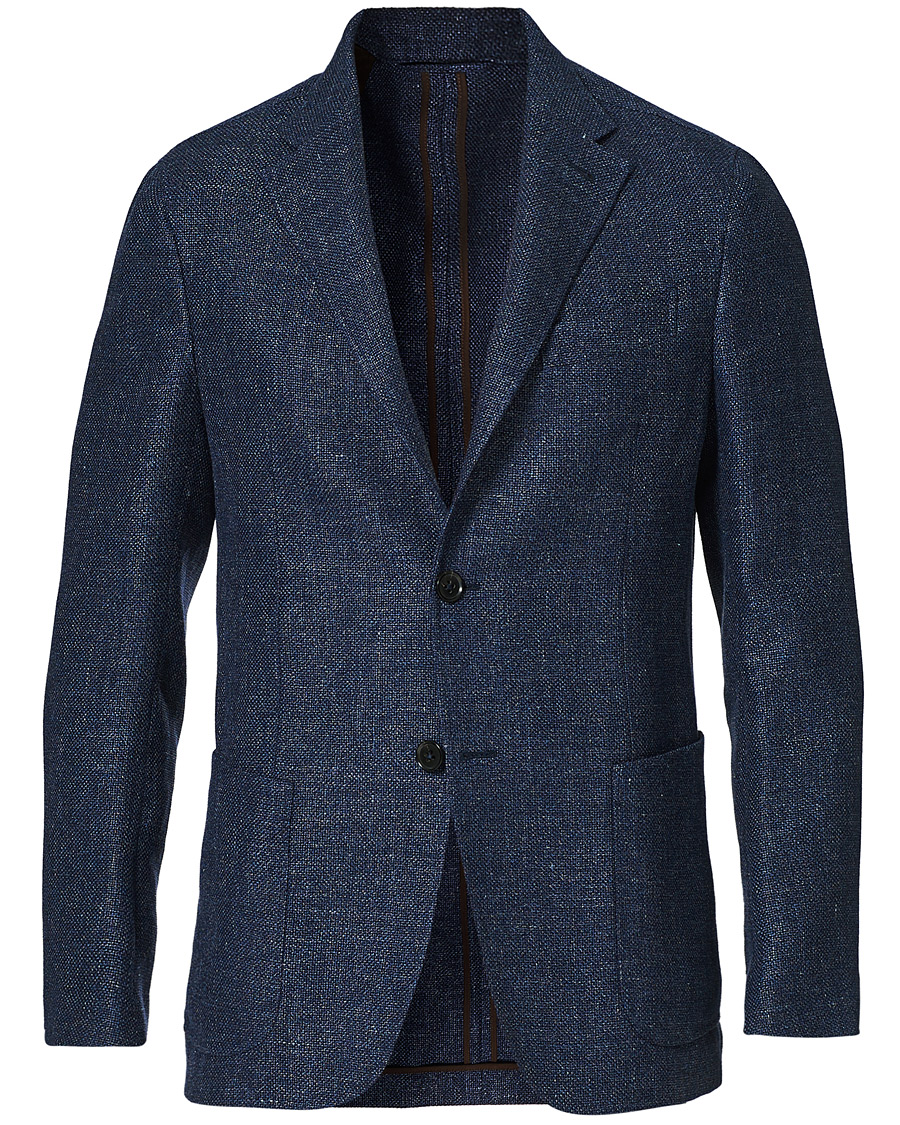 Herr | Kavajer | Ermenegildo Zegna | Unconstructed Linen Blazer Dark Blue