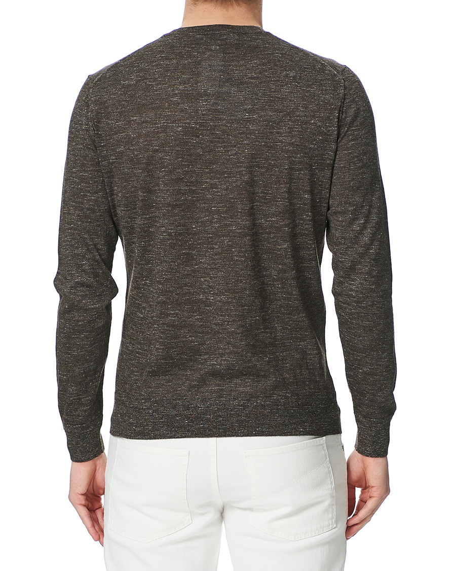 Herr | Tröjor | Ermenegildo Zegna | Cashmere/Linen Crew Neck Pullover Brown Melange