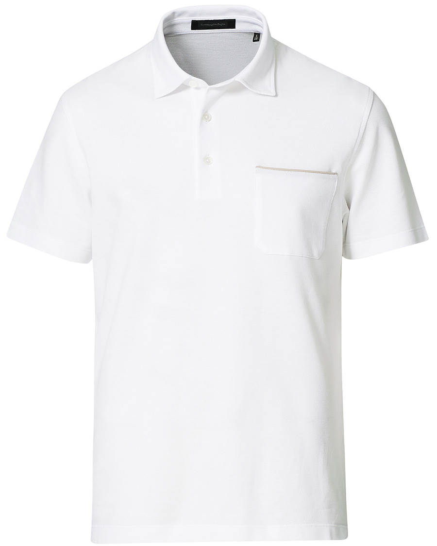 Herr | Pikéer | Ermenegildo Zegna | Pocket Short Sleeve Polo White