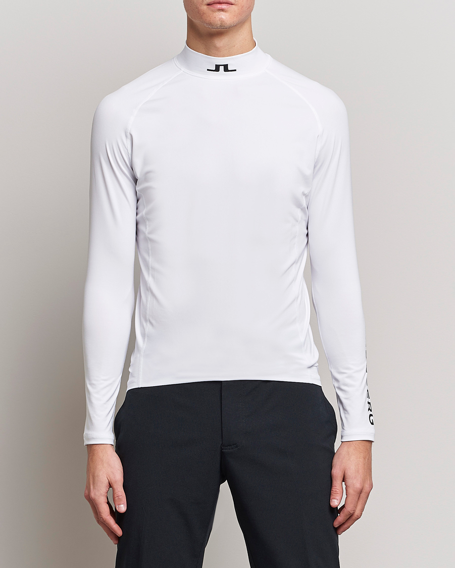 Herr | Långärmade t-shirts | J.Lindeberg | Aello Soft Compression Tee White