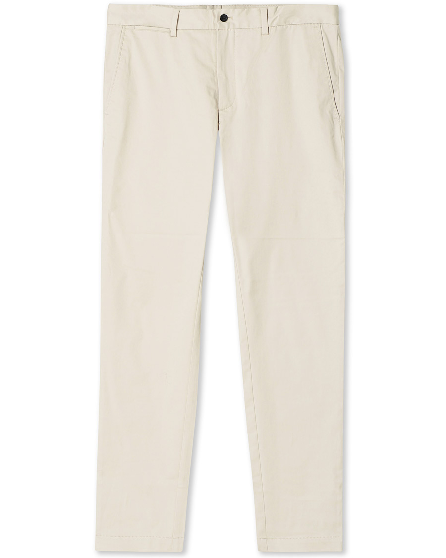 Herr | Byxor | J.Lindeberg | Chaze Super Satin Strech Chinos Sand Grey