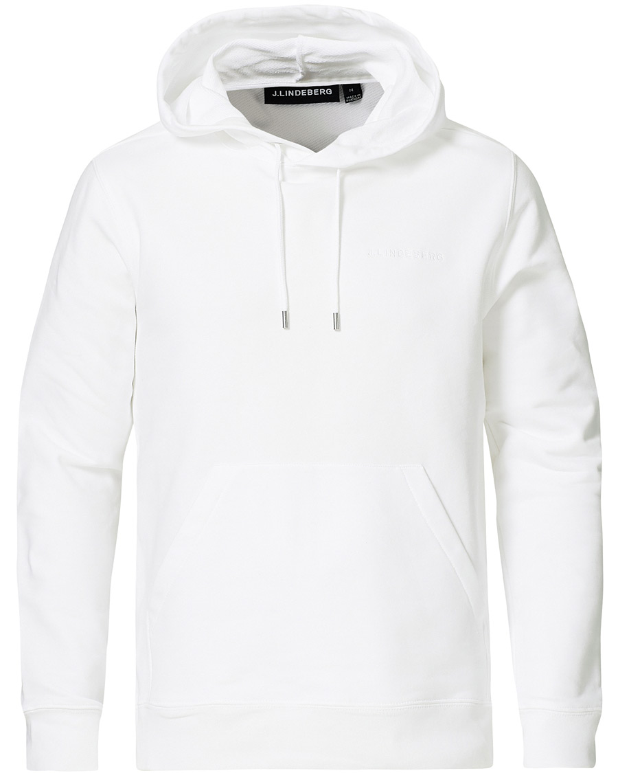 Herr | Tröjor | J.Lindeberg | Throw Clean Hoodie White