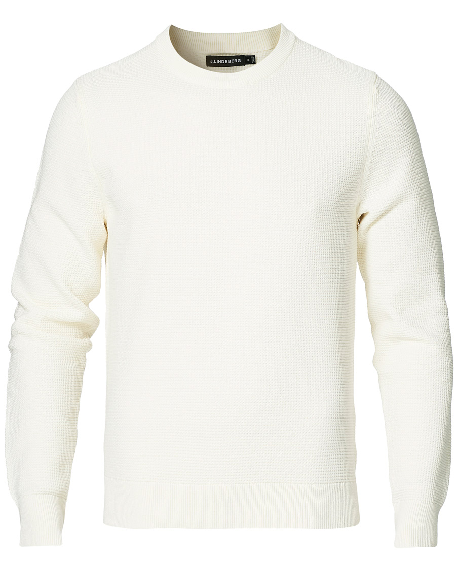 Herr | Tröjor | J.Lindeberg | Andy Structure Crew Neck Cloud White