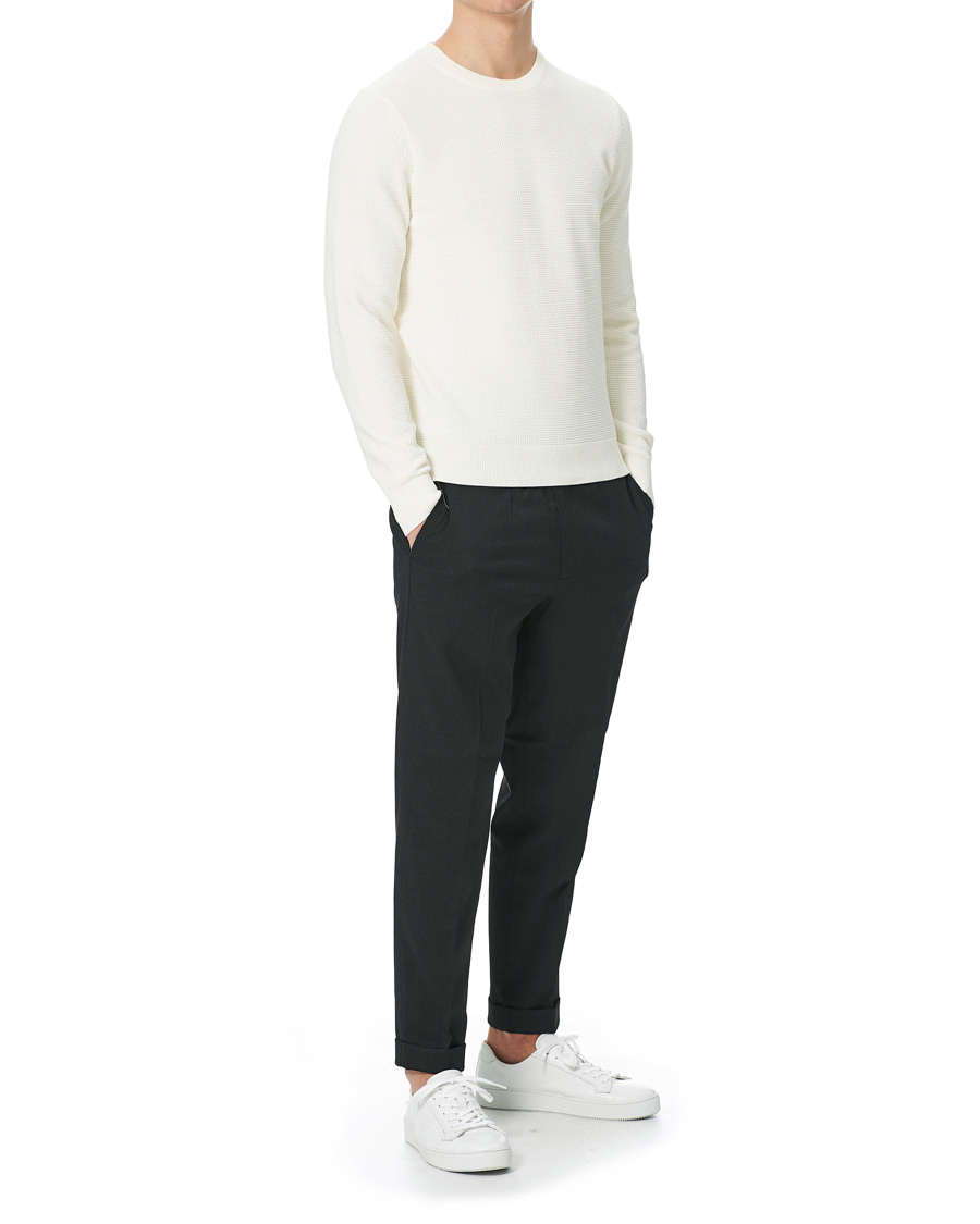 Herr | Tröjor | J.Lindeberg | Andy Structure Crew Neck Cloud White