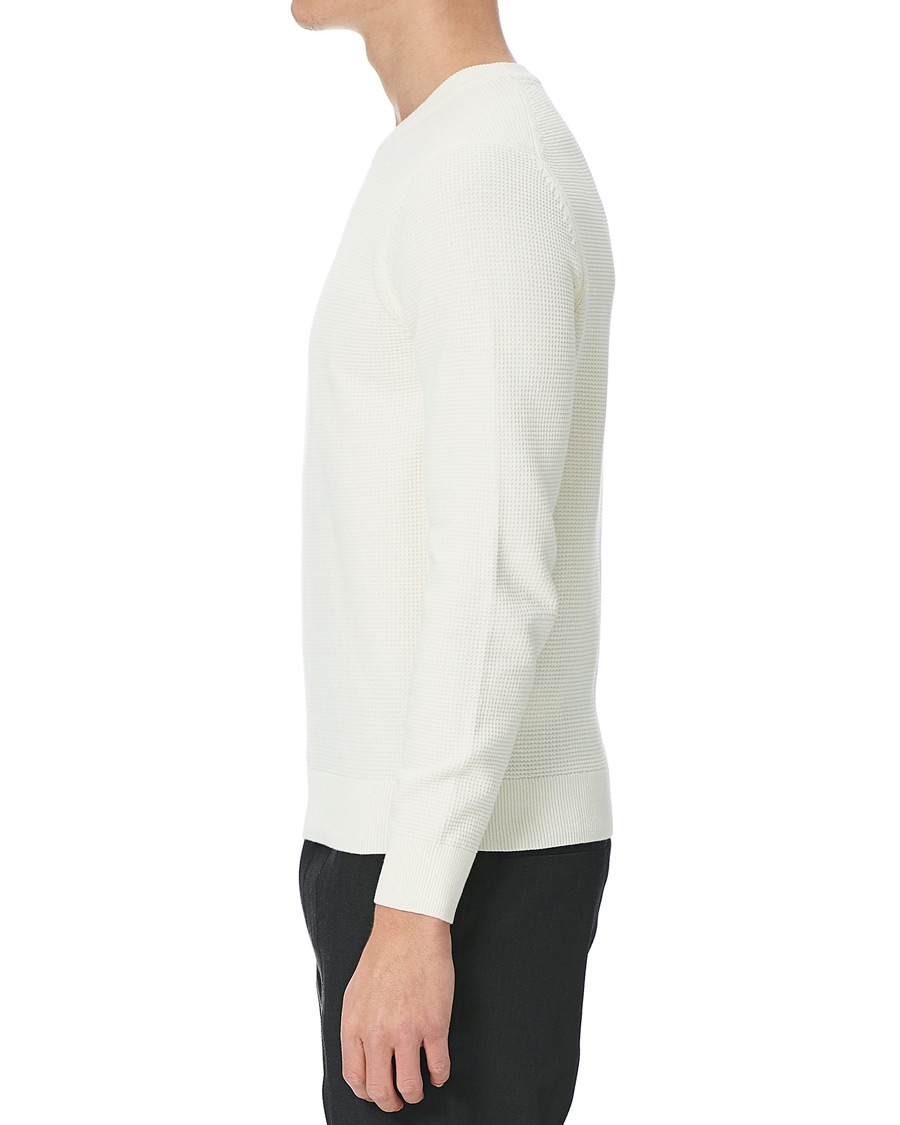 Herr | Tröjor | J.Lindeberg | Andy Structure Crew Neck Cloud White