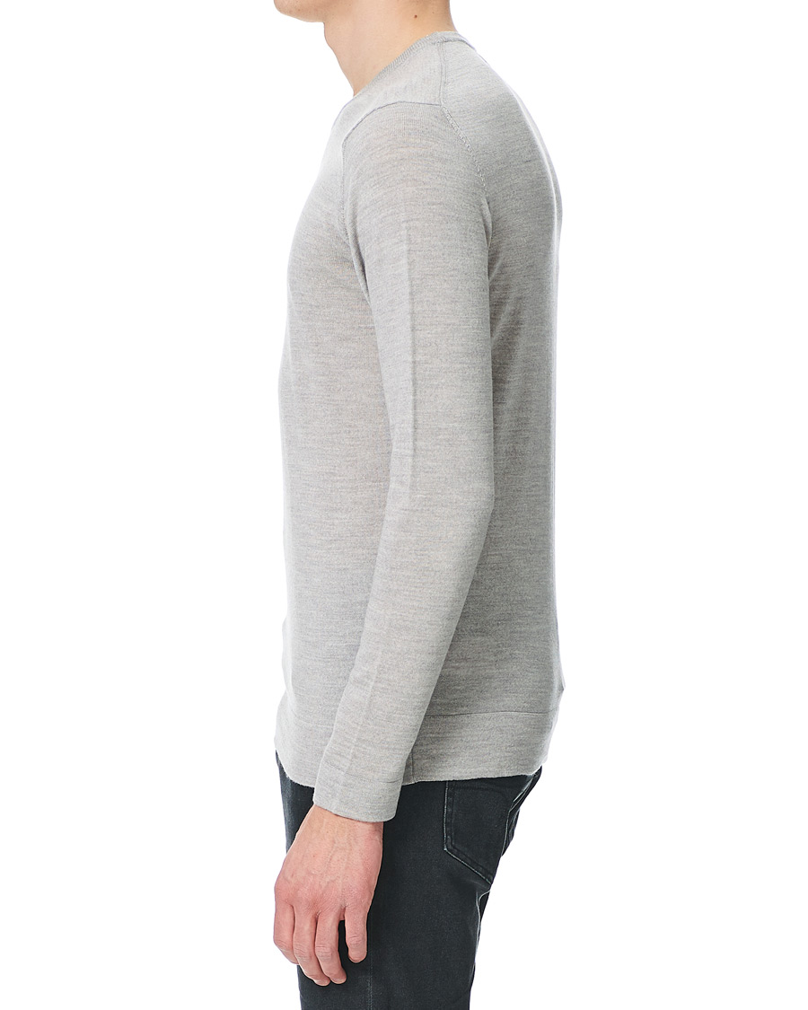 Herr | Tröjor | J.Lindeberg | Newman Merino Crew Neck Pullover Stone Grey Melange