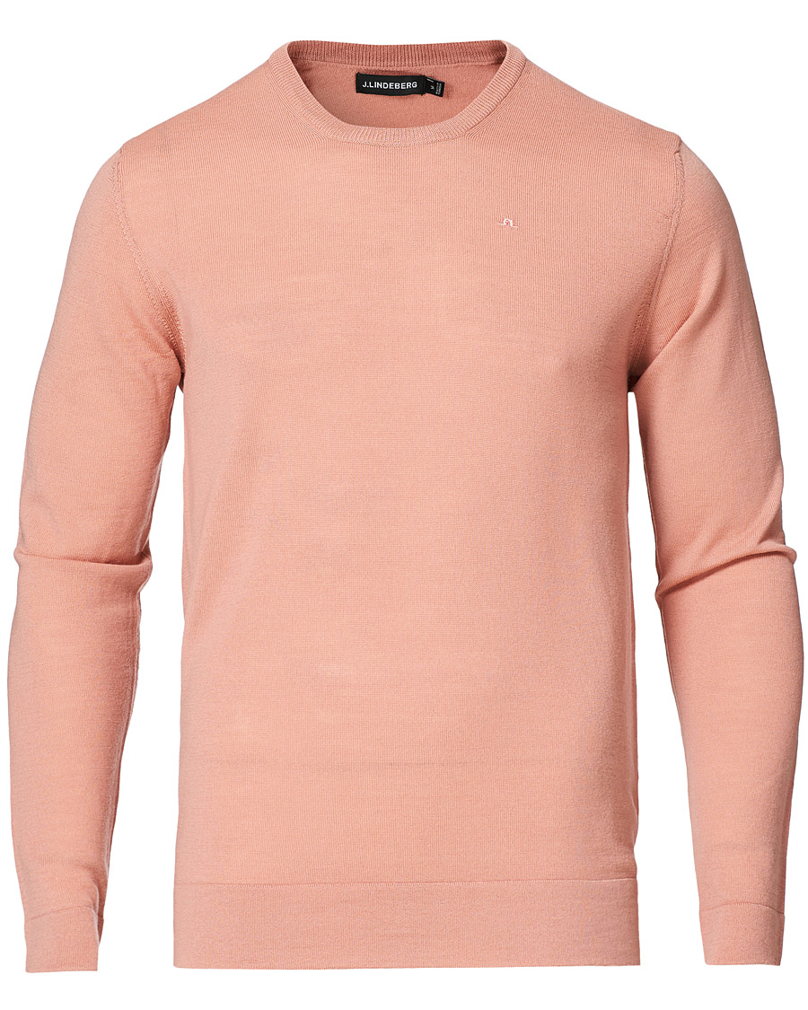 Herr | Tröjor | J.Lindeberg | Newman Merino Crew Neck Pullover Rose Coppar