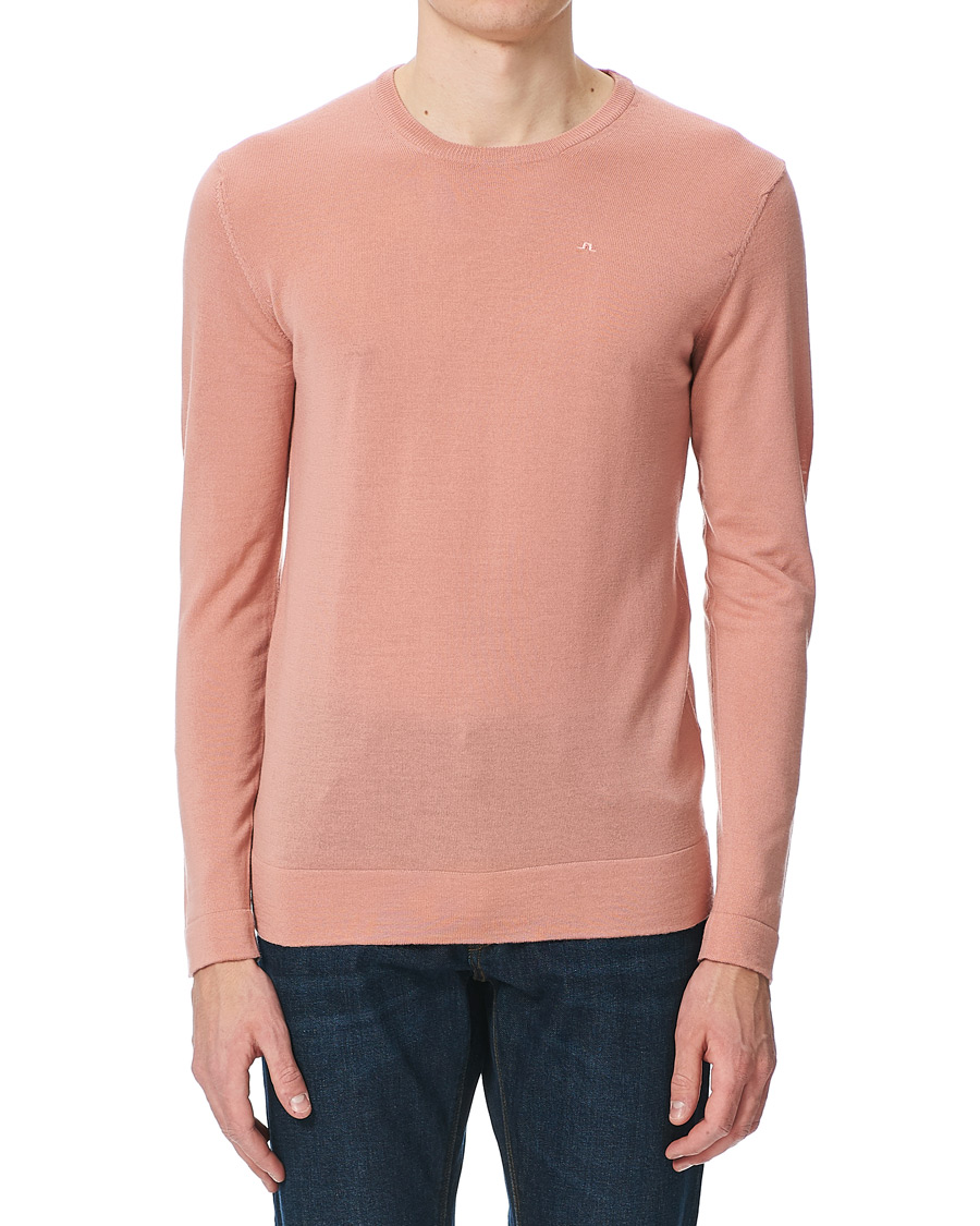 Herr | Tröjor | J.Lindeberg | Newman Merino Crew Neck Pullover Rose Coppar