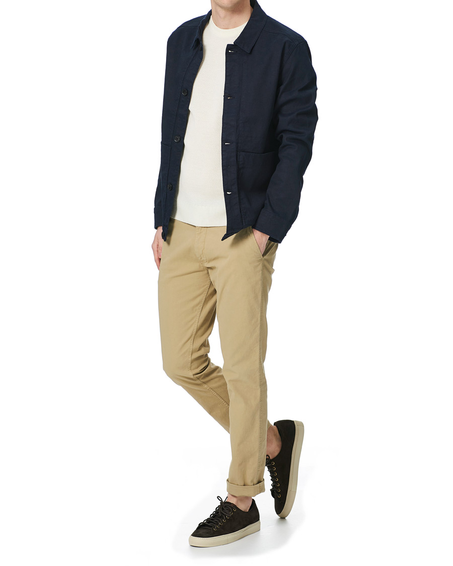 Herr | Skjortor | J.Lindeberg | Eric Linen/Cotton Overshirt Navy