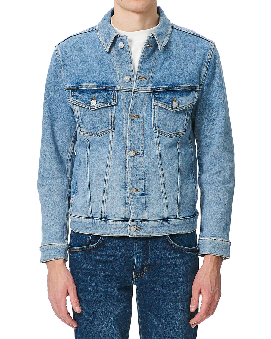 Herr | Jackor | J.Lindeberg | Ran Sky Wash Stretch Denim Jacket Light Blue