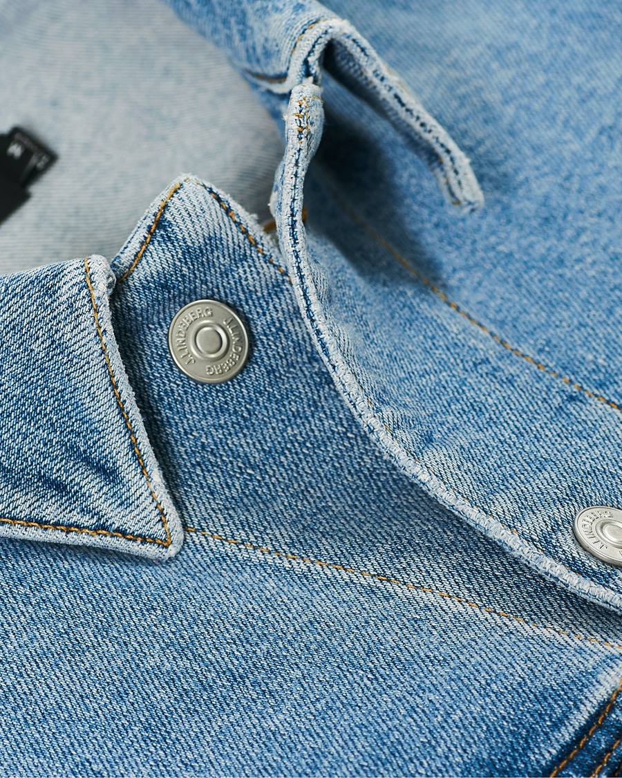 Herr | Jackor | J.Lindeberg | Ran Sky Wash Stretch Denim Jacket Light Blue