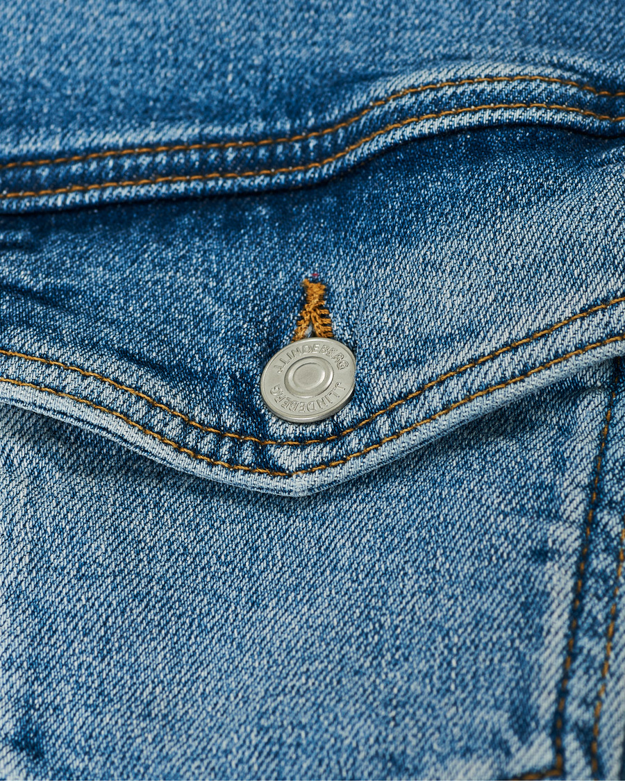 Herr | Jackor | J.Lindeberg | Ran Sky Wash Stretch Denim Jacket Light Blue