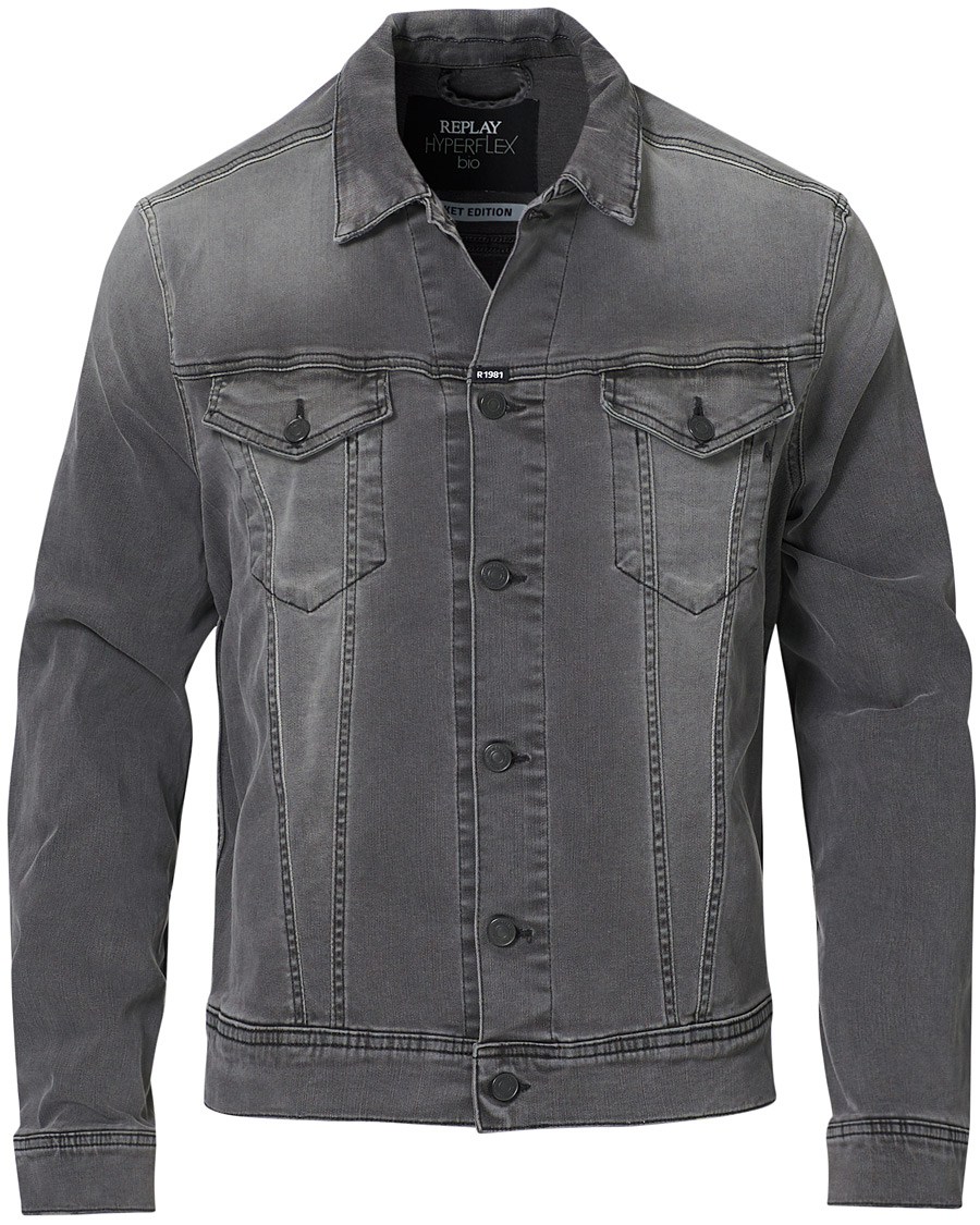 Herr | Jackor | Replay | Hyperflex Bio Denim Jacket Washed Black